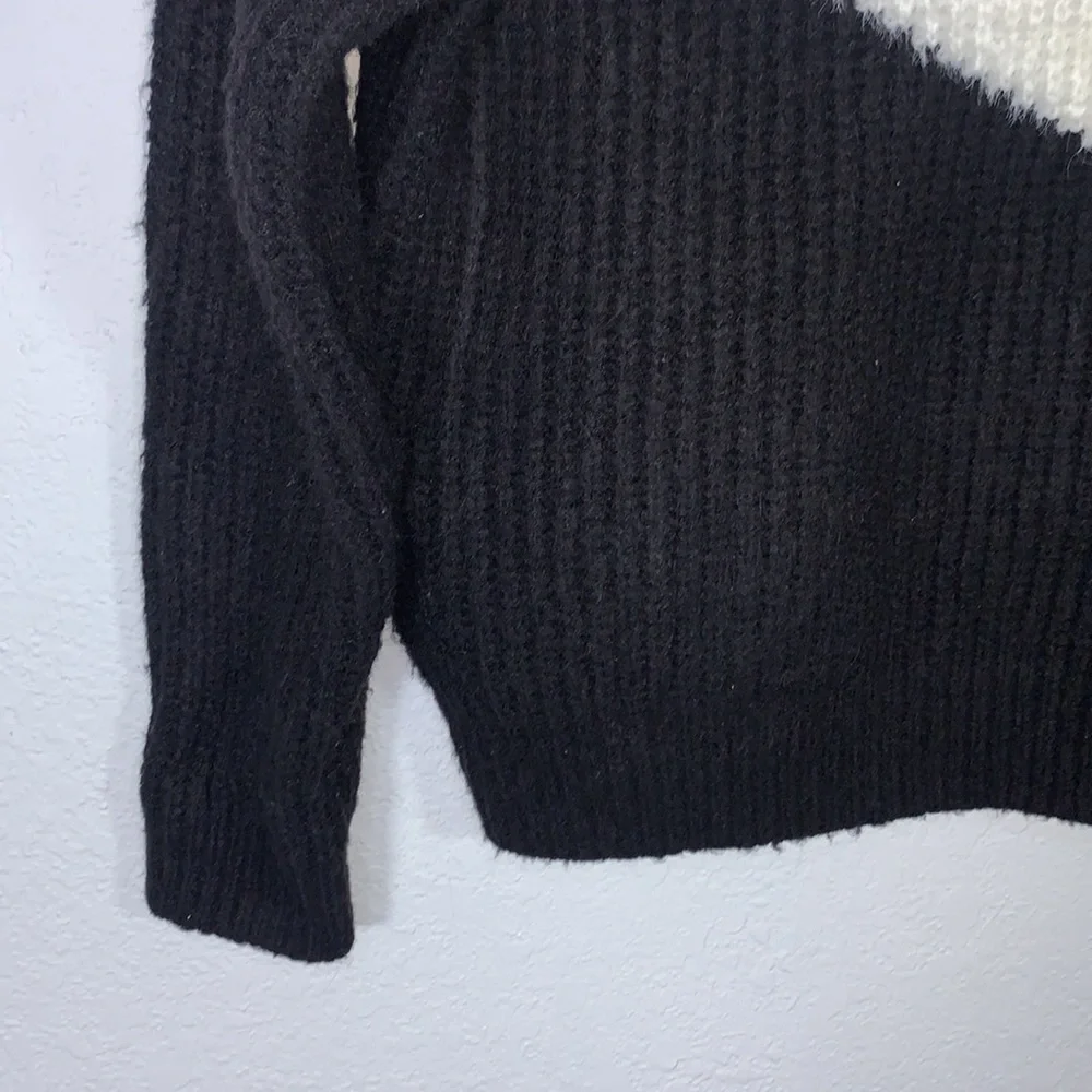 Cocobleu New York Eyelash Knit Colorblock Sweater (Size S)